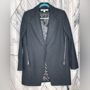 DKNY Wool Blend Coat Black/Gray Size 6